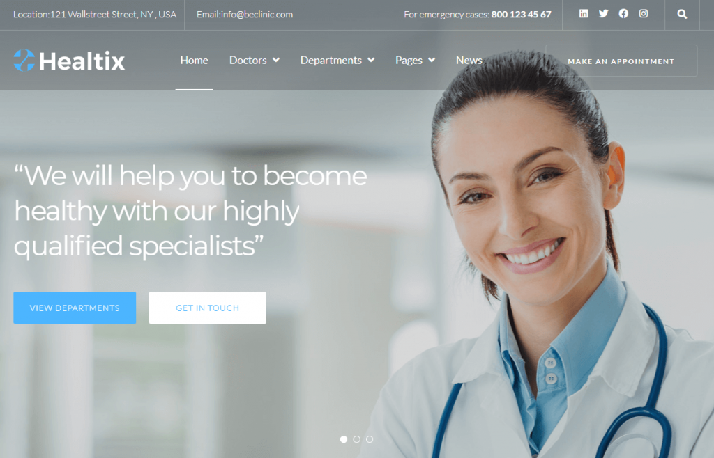 multipurpose medical WordPress theme