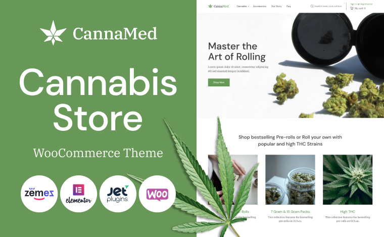 stylish medical marijuana woocommerce theme