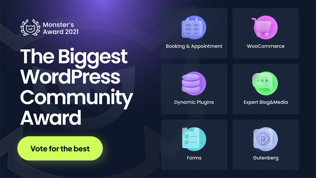 Monster's Award 2021: The Biggest WordPress Community Award