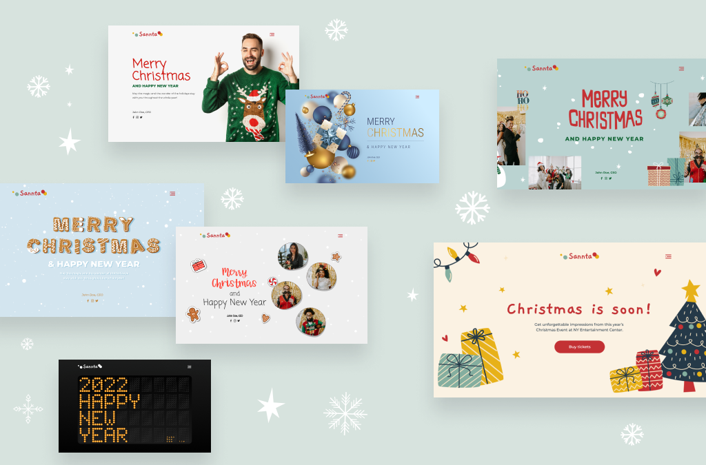 Impressive Design of Sannta Landing Page Template for Christmas Events