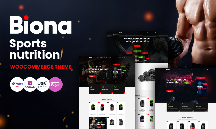 Biona - Sports -Nutrition- WooCommerce- Theme