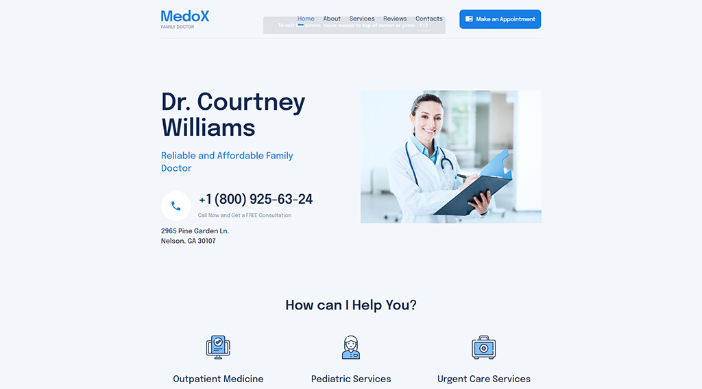 MedoX Doctor Directory HTML5 Template