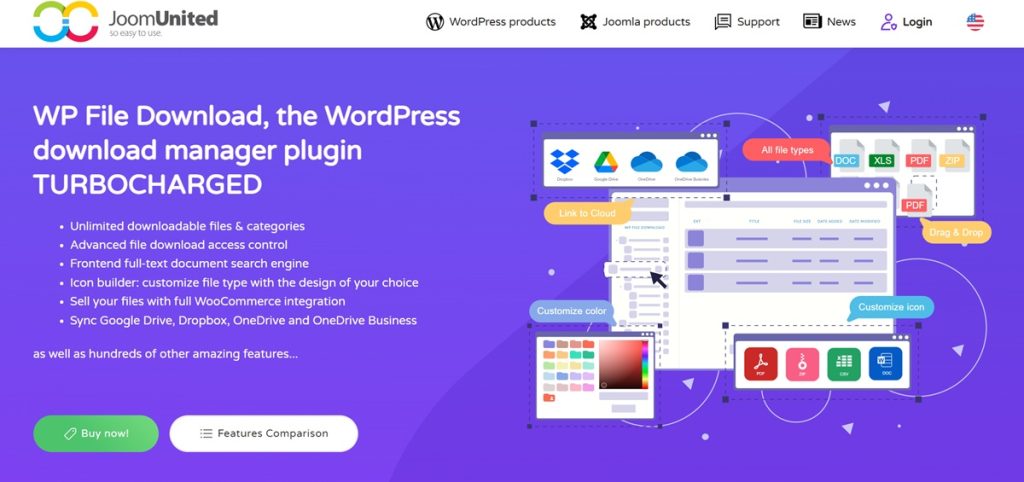 JoomUnited WP File download plugin