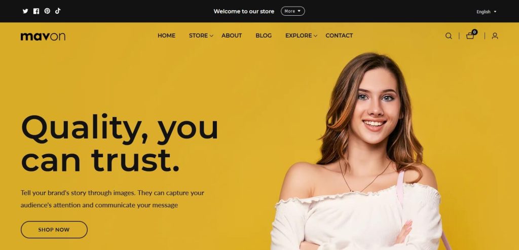 mavon Shopify Store theme for dropshipping