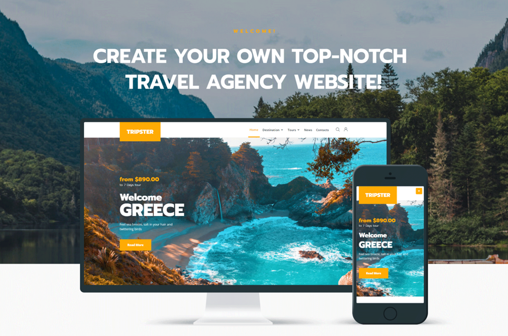 Create travel agency website