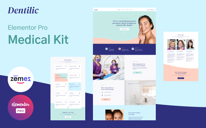 Dentilic — Elementor Pro medical templates kit