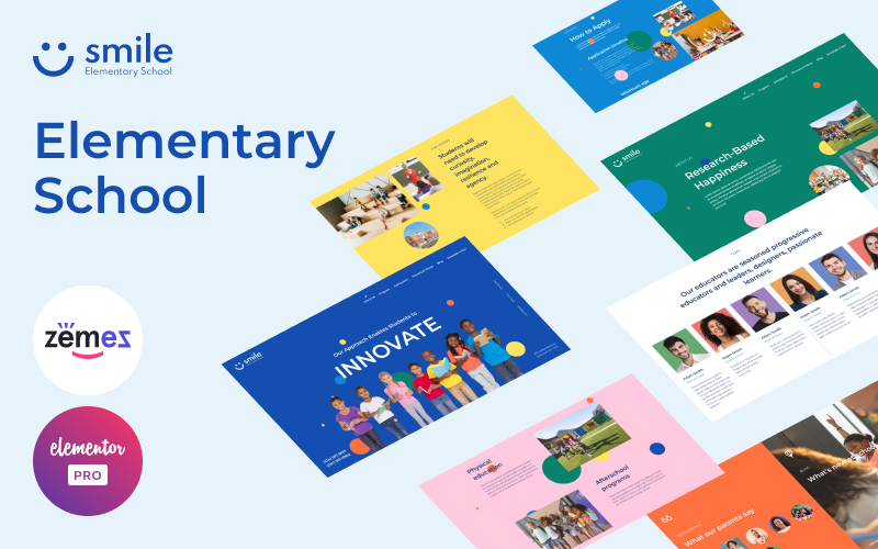 Smile — Elementor Pro education templates kit
