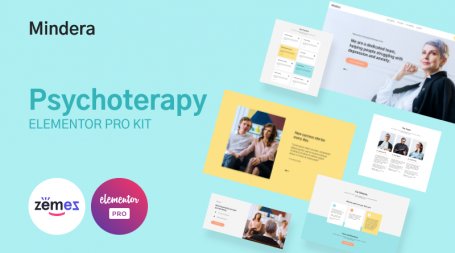 Mindera – Elementor Pro Psychoteraphy Templates Kit